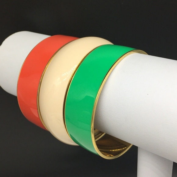 J. Crew Green Enamel and Gold Bracelet - Picture 2 of 4